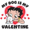Junior's Betty Boop My Dog Is My Valentine T-Shirt