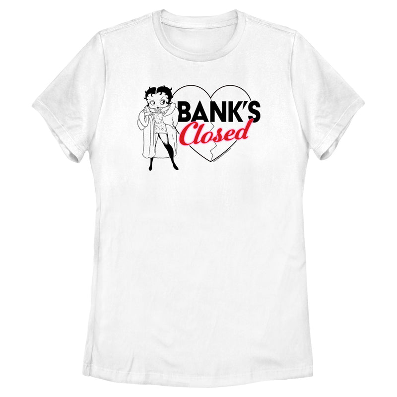 Women's Betty Boop Bank's Closed T-Shirt