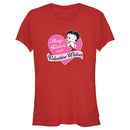 Junior's Betty Boop Valentine Wishes T-Shirt