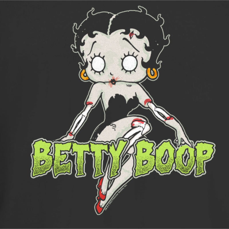 Junior's Betty Boop Halloween Zombie Logo T-Shirt