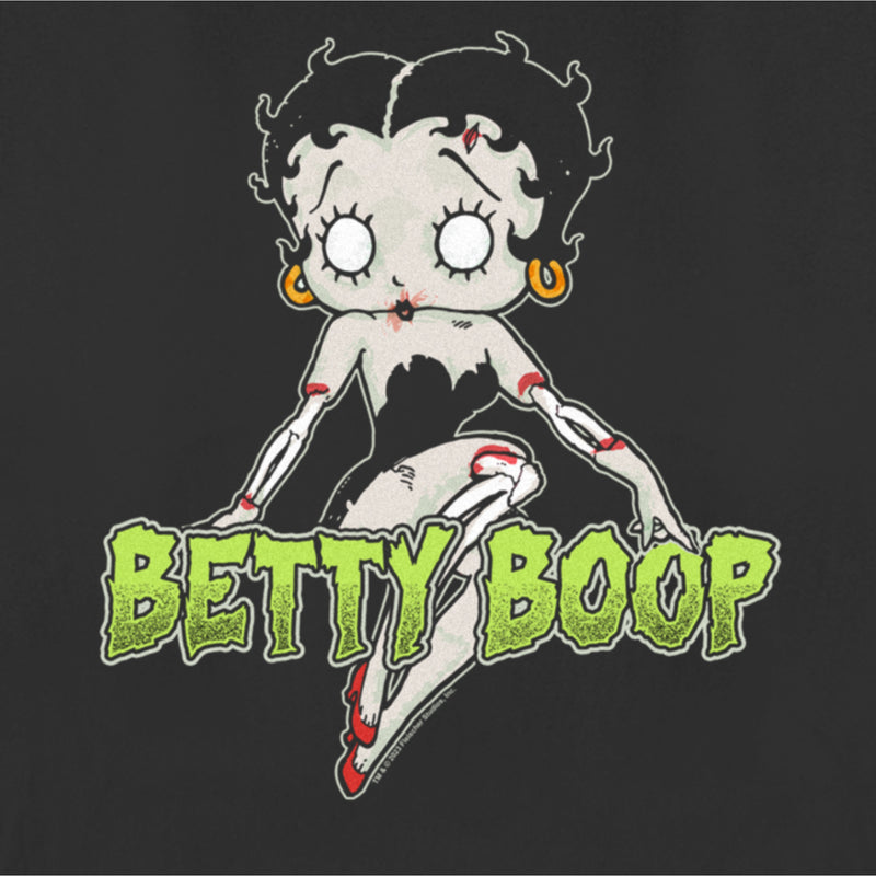 Women's Betty Boop Halloween Zombie Logo T-Shirt