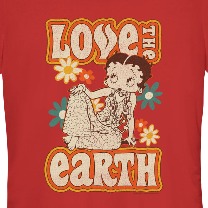 Junior's Betty Boop Love the Earth T-Shirt