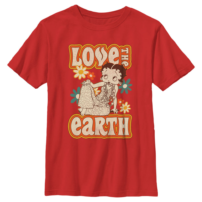 Boy's Betty Boop Love the Earth T-Shirt