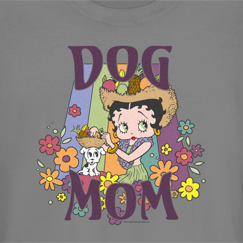 Junior's Betty Boop Floral Dog Mom T-Shirt