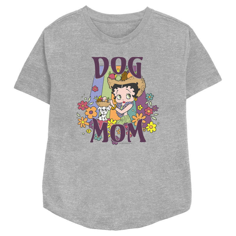 Women's Betty Boop Floral Dog Mom T-Shirt