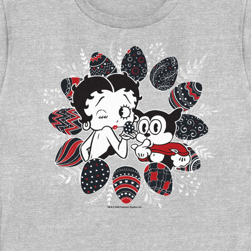 Women's Betty Boop Easter Egg Frame T-Shirt