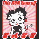 Women's Betty Boop This Mom Runs Off Sass Retro T-Shirt