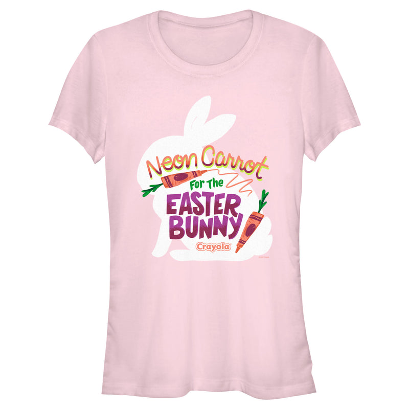 Junior's Crayola Neon Carrot For The Easter Bunny T-Shirt