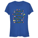 Junior's Crayola Animal Print Crayon Label T-Shirt