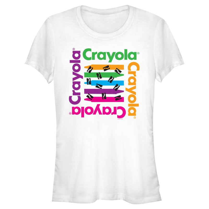 Junior's Crayola 4 Crayon Logo T-Shirt