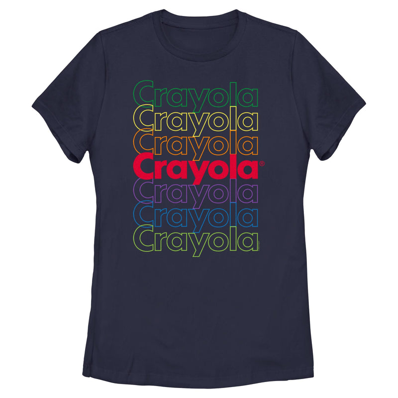 Women's Crayola Rainbow Colors Logo T-Shirt