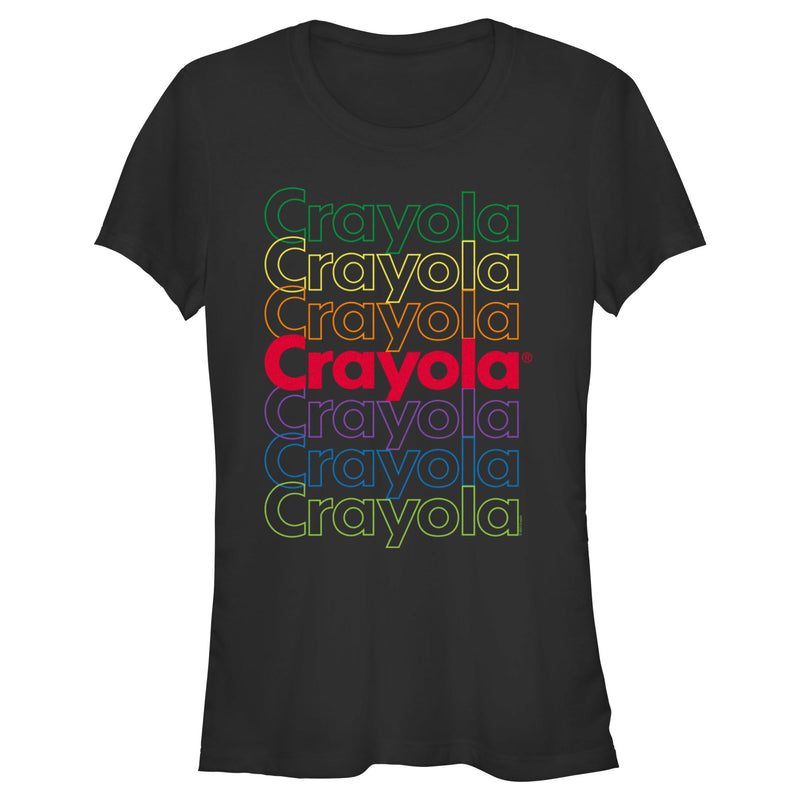 Junior's Crayola Rainbow Colors Logo T-Shirt