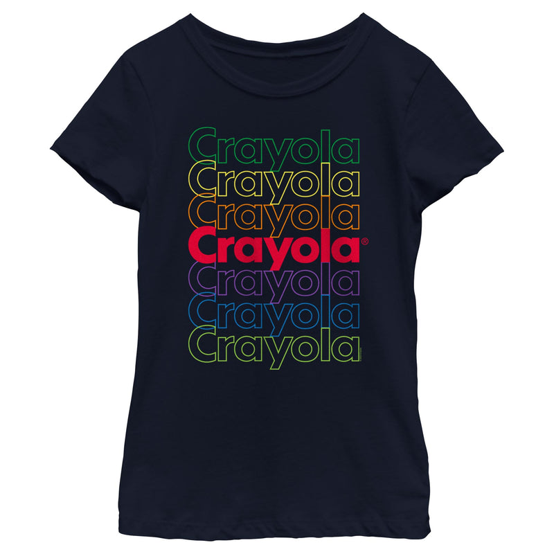 Girl's Crayola Rainbow Colors Logo T-Shirt