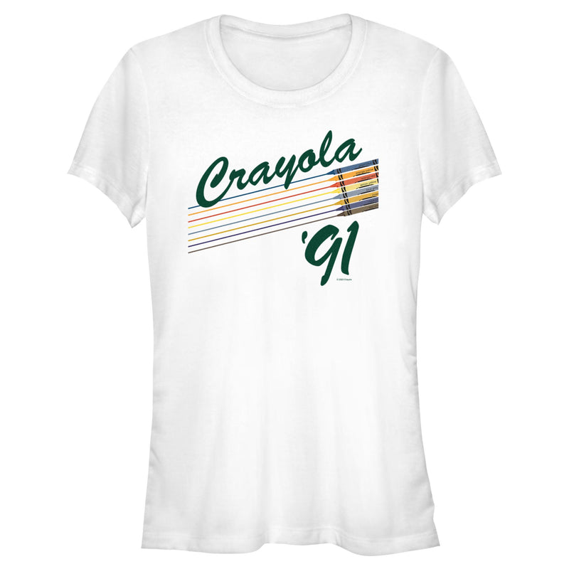 Junior's Crayola Retro Colors Logo T-Shirt