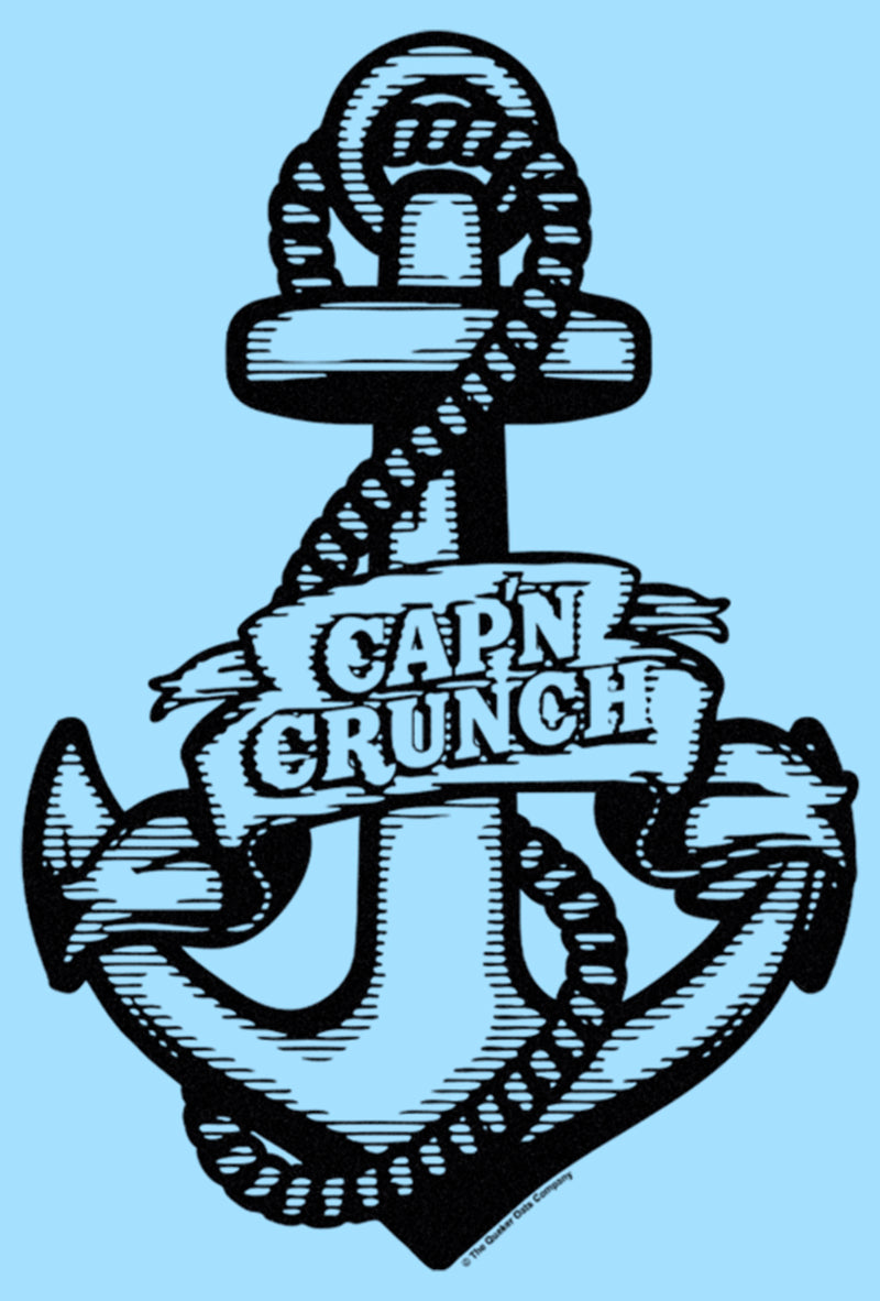 Men's Cap'n Crunch Black and White Anchor Logo T-Shirt