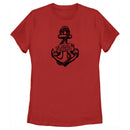 Women's Cap'n Crunch Black and White Anchor Logo T-Shirt