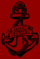 Women's Cap'n Crunch Black and White Anchor Logo T-Shirt