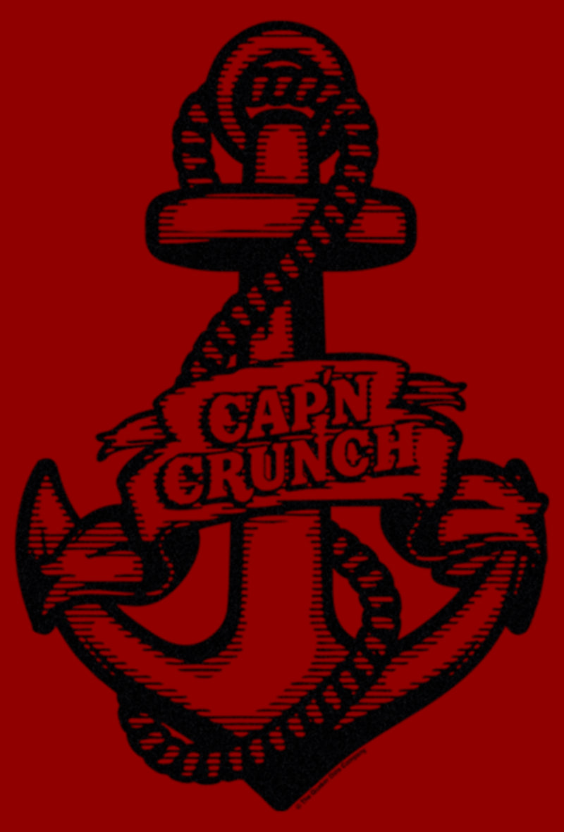 Women's Cap'n Crunch Black and White Anchor Logo T-Shirt