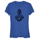 Junior's Cap'n Crunch Black and White Anchor Logo T-Shirt