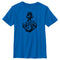 Boy's Cap'n Crunch Black and White Anchor Logo T-Shirt