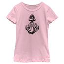 Girl's Cap'n Crunch Black and White Anchor Logo T-Shirt