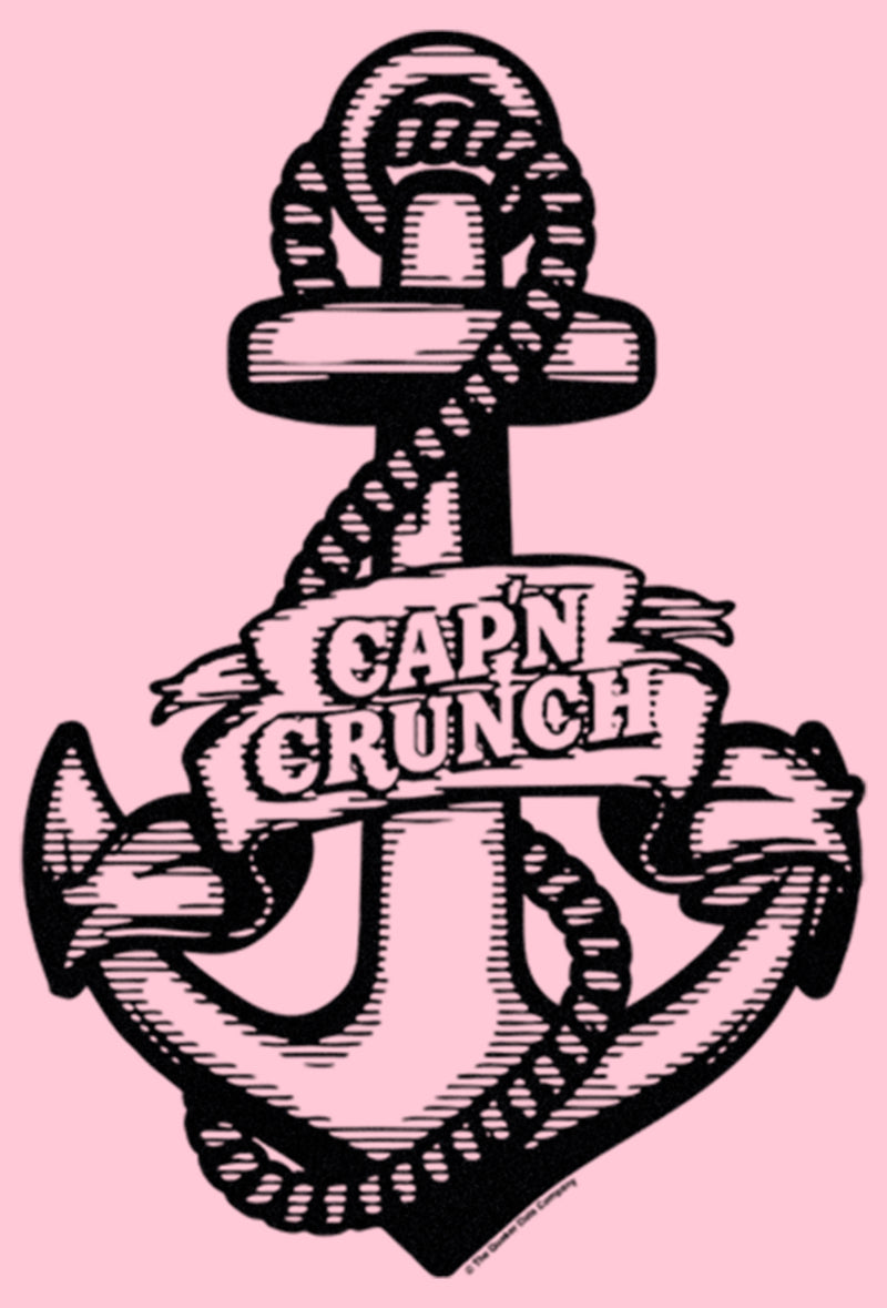 Girl's Cap'n Crunch Black and White Anchor Logo T-Shirt