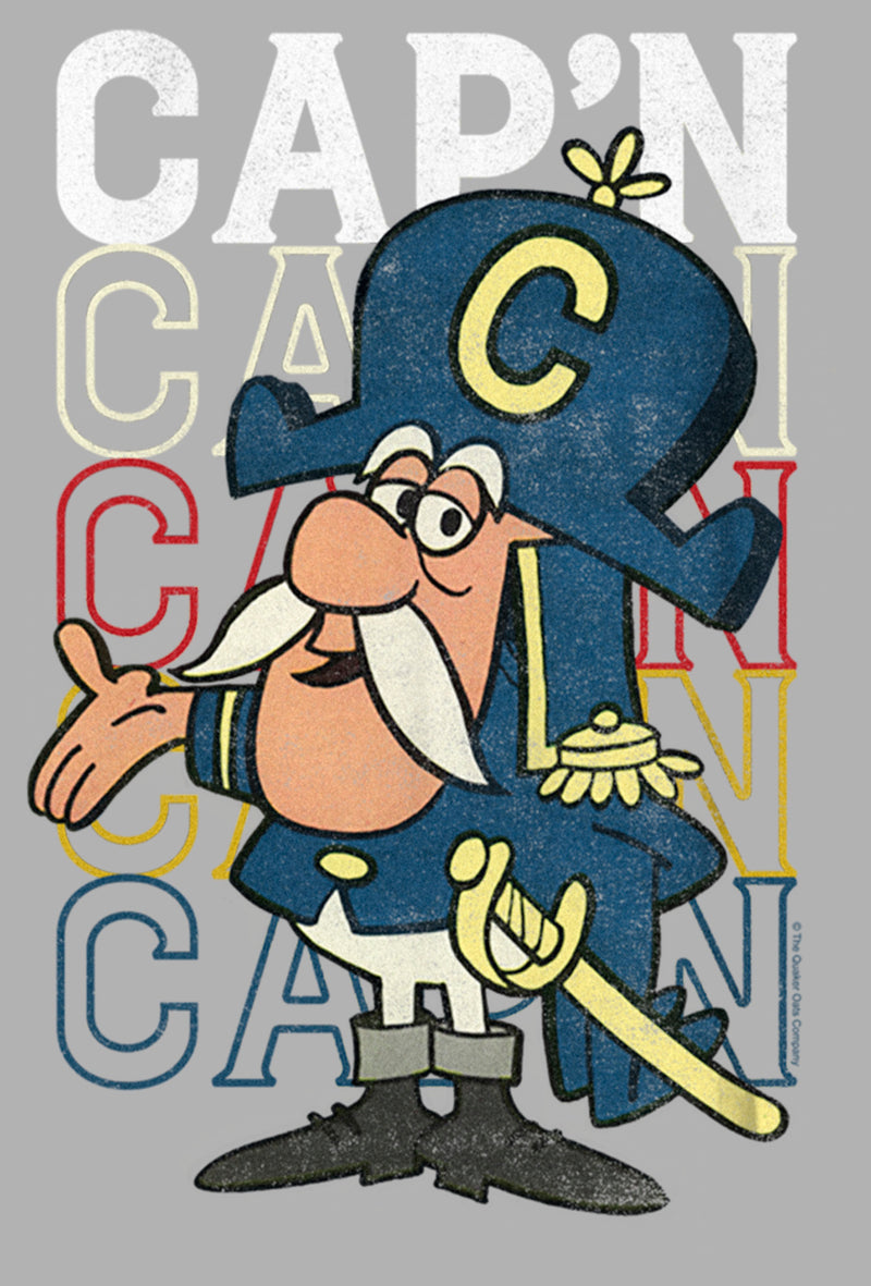 Boy's Cap'n Crunch Distressed Stacked Logo T-Shirt