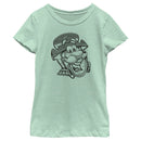 Girl's Cap'n Crunch Black and White Sketch T-Shirt