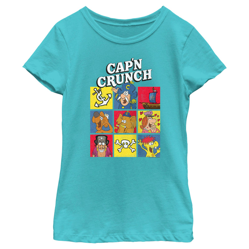 Girl's Cap'n Crunch Crew Squares T-Shirt