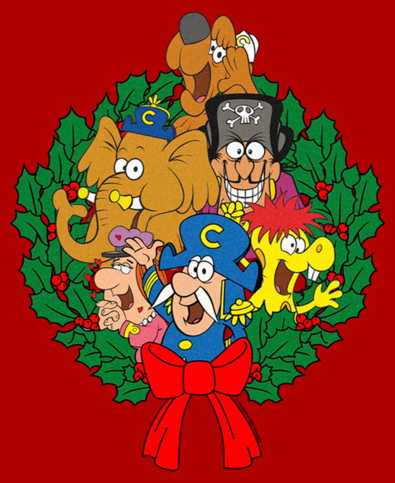 Junior's Cap'n Crunch Christmas Crew Wreath T-Shirt