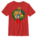 Boy's Cap'n Crunch Christmas Crew Wreath T-Shirt