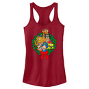 Junior's Cap'n Crunch Christmas Crew Wreath Racerback Tank Top