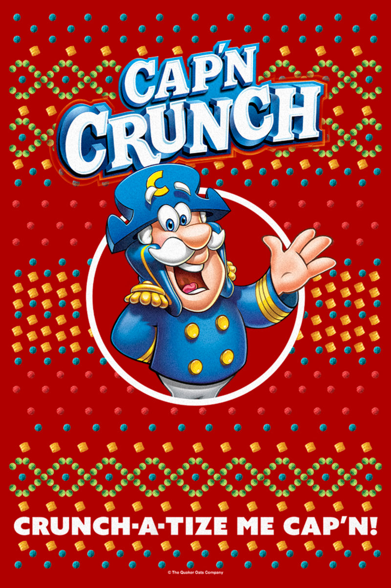 Men's Cap'n Crunch Christmas Sweater Print T-Shirt