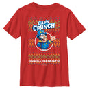 Boy's Cap'n Crunch Christmas Sweater Print T-Shirt