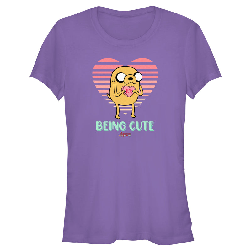 Junior's Adventure Time Valentine's Day Jake Being Cute T-Shirt