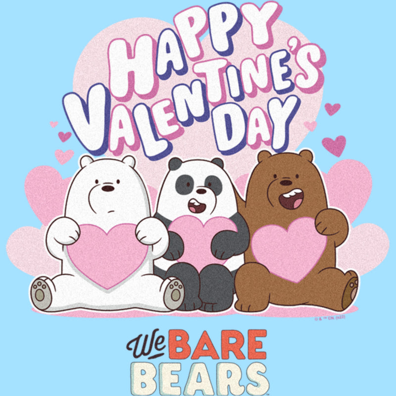 Men's We Bare Bears Happy Valentine's Day Hearts T-Shirt