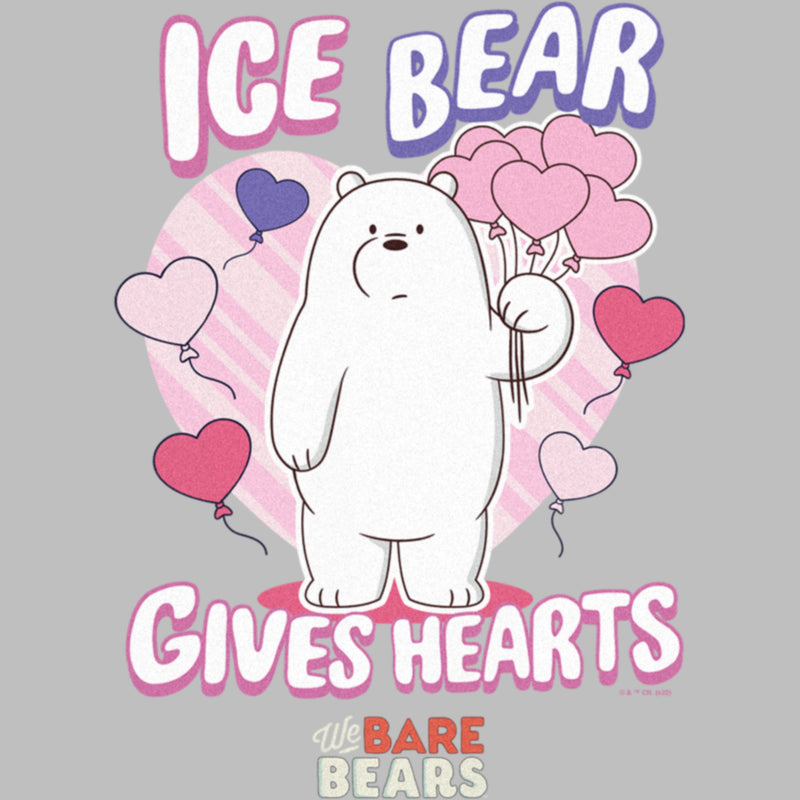 Junior's We Bare Bears Valentine's Day Ice Bear Gives Hearts T-Shirt