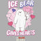 Boy's We Bare Bears Valentine's Day Ice Bear Gives Hearts T-Shirt