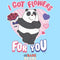 Men's We Bare Bears Valentine's Day Panda I Got Flowers For You T-Shirt