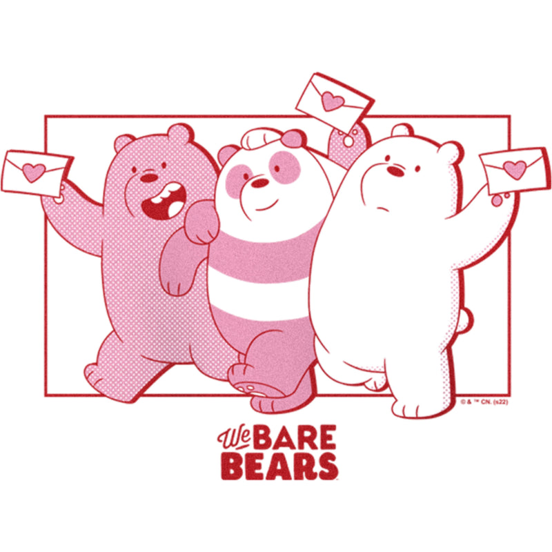 Girl's We Bare Bears Valentine's Day Letters T-Shirt