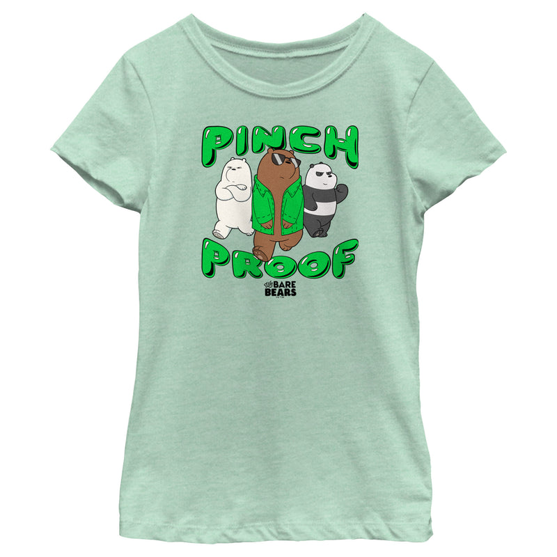 Girl's We Bare Bears St. Patrick's Day Pinch Proof T-Shirt