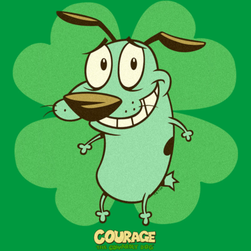 Junior's Courage the Cowardly Dog St. Patrick’s Day Clover T-Shirt