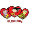 Boy's Ed, Edd n Eddy Valentine's Day Heart Portraits T-Shirt