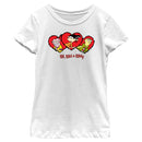 Girl's Ed, Edd n Eddy Valentine's Day Heart Portraits T-Shirt