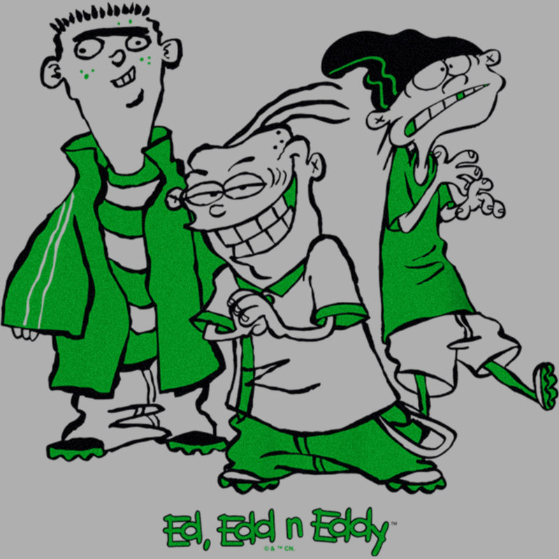 Boy's Ed, Edd n Eddy Green Characters T-Shirt