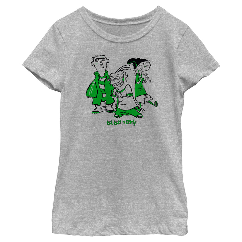 Girl's Ed, Edd n Eddy Green Characters T-Shirt