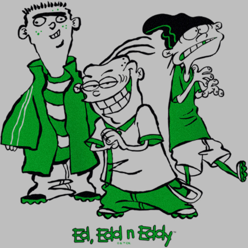 Girl's Ed, Edd n Eddy Green Characters T-Shirt