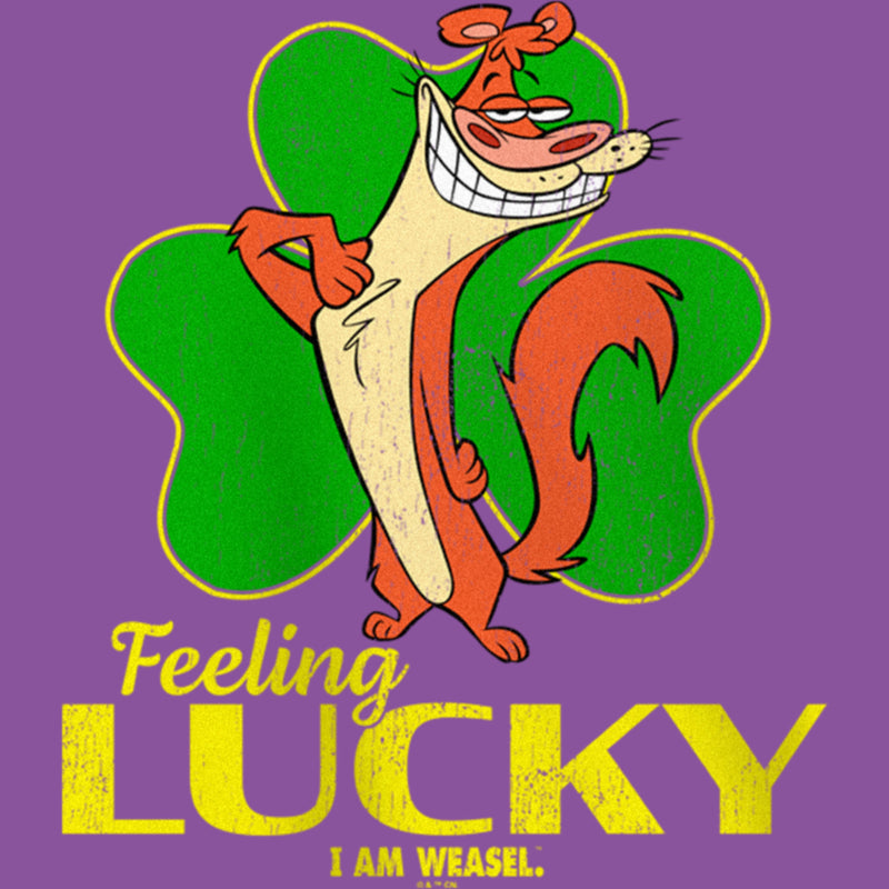 Girl's I Am Weasel Feeling Lucky T-Shirt