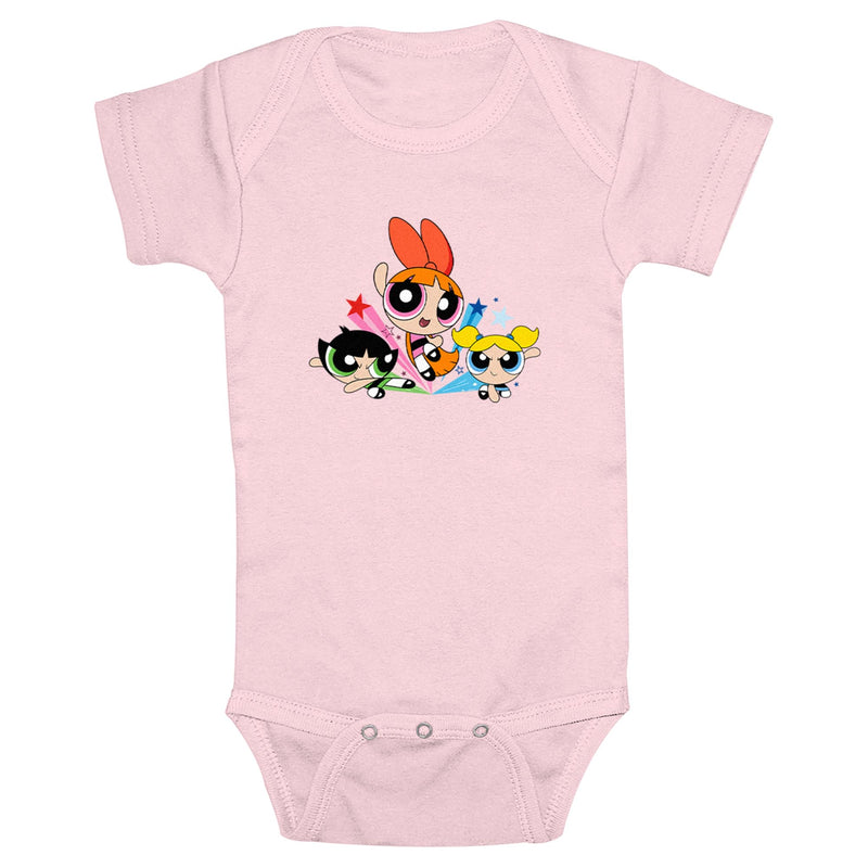 Infant's The Powerpuff Girls Fighting Trio Onesie