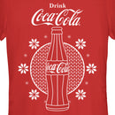 Junior's Coca Cola Christmas Snowflakes Bottle T-Shirt